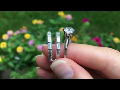 1.4 Ct. Bar Set Baguette Wedding Ring Guard - TwoBirch - TB-GUARD-0177-WG-N