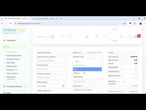 How to Create Sales Invoice in OrbeeCash | Easy Billing Tutorial