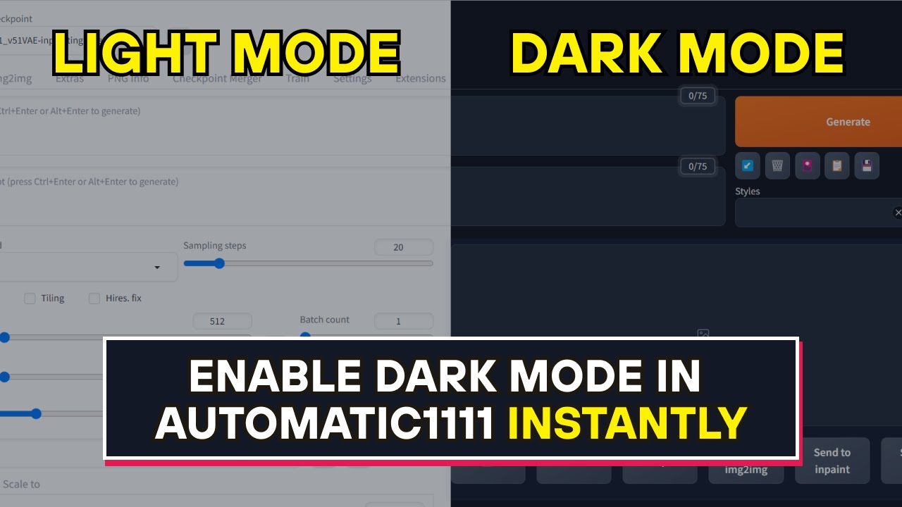 INSTANTLY Enable Dark Mode & Themes In Stable Diffusion | Automatic1111