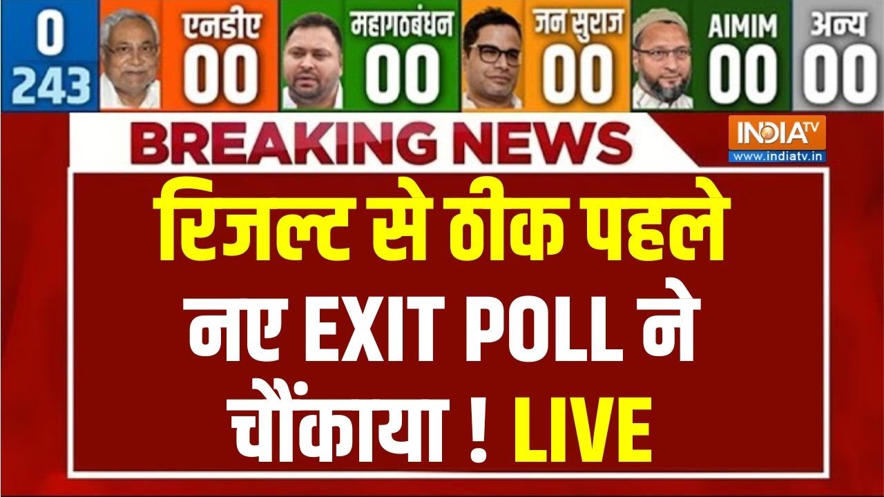 Bihar Election Exit Poll Result LIVE: नए EXIT POLL ने चौंकाया ! NDA | RJD | JDU