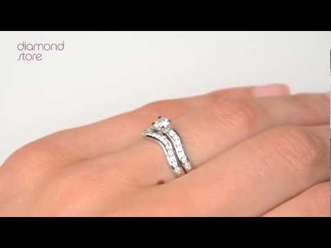 SDN3226 - Channel Set Diamond 0.71ct And Platinum 2 Ring Bridal Set