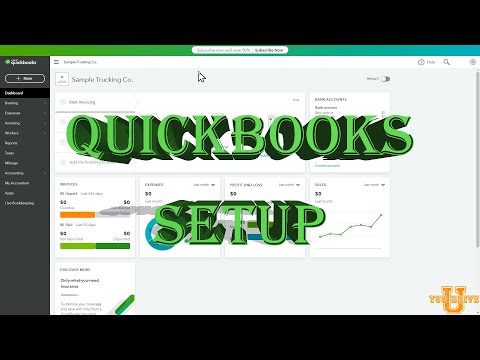 Part of a video titled Quickbooks for Trucking: How to start your online subscription. - YouTube