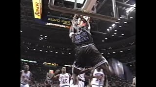 Rookie Shaq runs the floor to pound a lob vs. Pistons (1992)