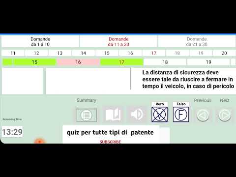 quiz patente B capitolo 12 distanza di sicurezza  2023
