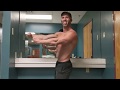 workout ARM DAY flexing post training #1 - men's physique bodybuilding