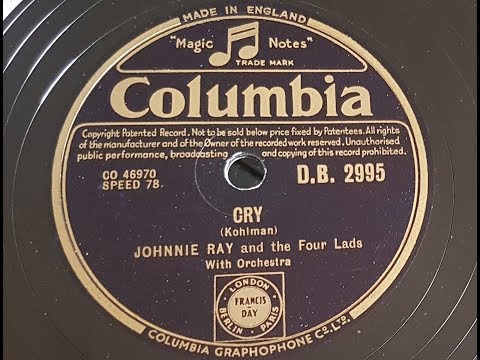 Johnnie Ray 'Cry' 1951 78 rpm