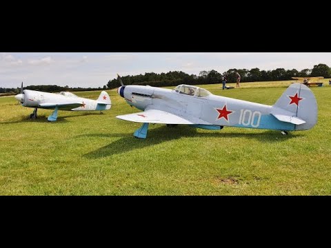 2 X WW2 1:3.2 SCALE YAKOVLEV YAK 3 & YAK 11 RC FIGHTERS DISPLAY AT BUCKMINSTER - 2019