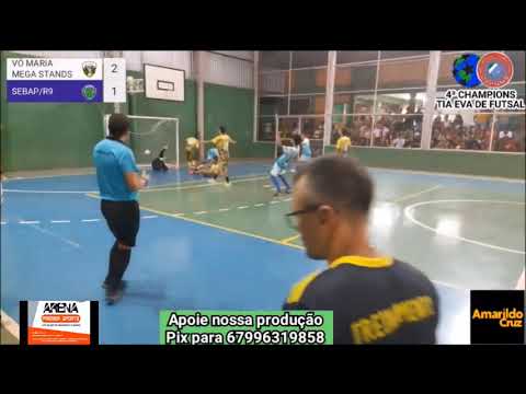 Gols da vitória do Vó Maria/Mega Stands sobre o Sebap/R9 pelas semifinais da Champions Tia Eva 4