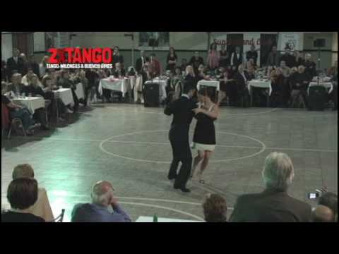  Stella Missé  and  Javier Rodriguez  are  dancing  to  the  tango  "  Nochero Soy  "