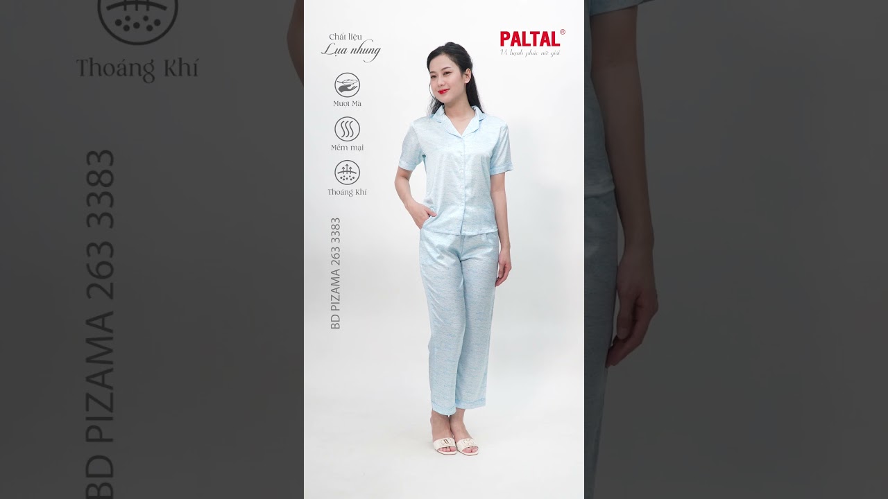 Set đồ bộ nữ kiểu quần dài tay ngắn pijama 263p 3383