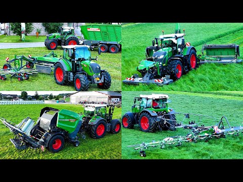 Silage with FENDT at PROFICAMP: Mowing, tedding, raking & pressing round bales | Silage, haymaking