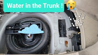 How to fix water leak in the Trunk of Toyota Prius? Water got into 12V battery too. Easy Fix. #diy