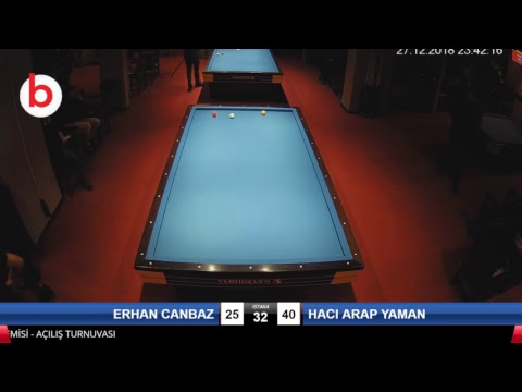 ERHAN CANBAZ & HACI ARAP YAMAN Bilardo Maçı - BİLARDO AKADEMİSİ - AÇILIŞ TURNUVASI-1/16