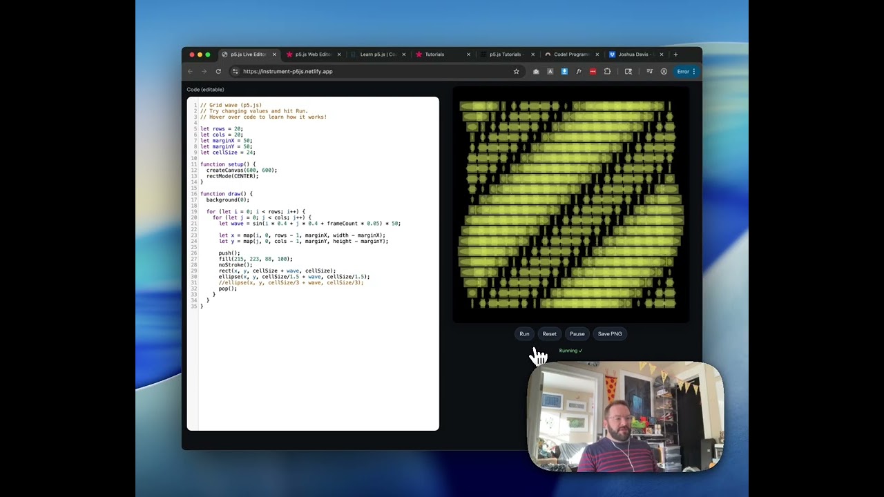 Video thumbnail for Interactive p5.js Playground