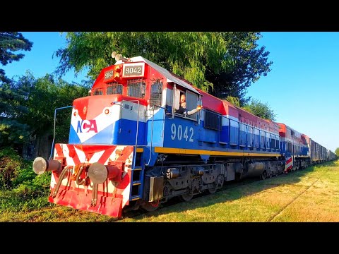 [4K] Tren cargado de NCA con destino a Rosario pasando por Marcos Juárez!!!!!!