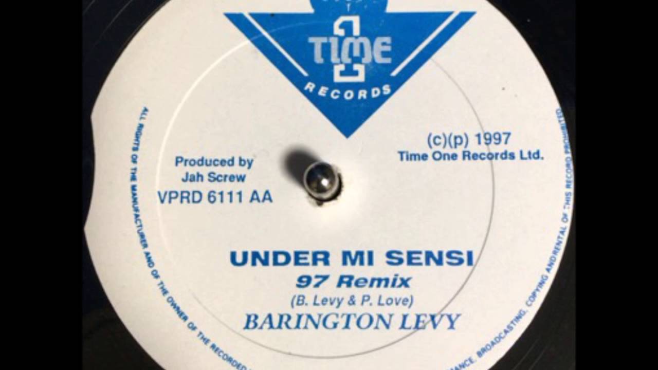 BARINGTON LEVY / UNDER ME SENSI - Reggae - DanceHall-1997-TIME ONE - 12inch vinyl record sound