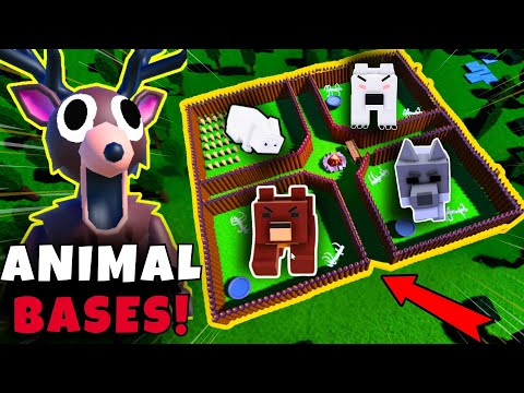 I Built 4 Animal Bases in 99 Nights in the Forest!