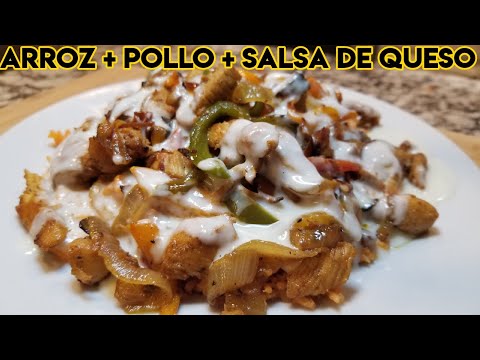 Como hacer STEVEN'S Special recipe | Arroz + fajitas de pollo + salsa de queso | Mexican Restaurant