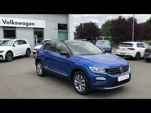 Approved Used Volkswagen T-Roc Design 1.0TSI in Ravenna Blue/Black Roof - DA20OJT
