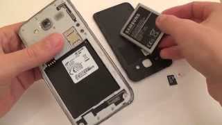 Samsung Galaxy J5 J500FN - How to put sim card and memory card