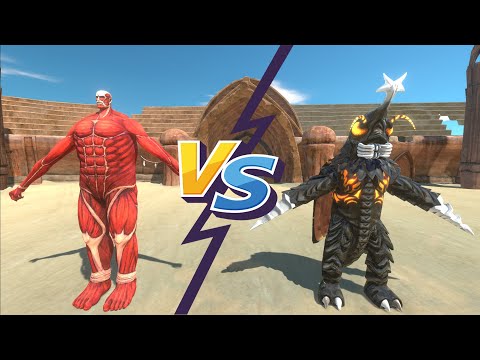 COLOSSAL TITAN VS MEGALON WHO WILL WIN AT THE ARENA  - Animal Revolt Battle Simulator