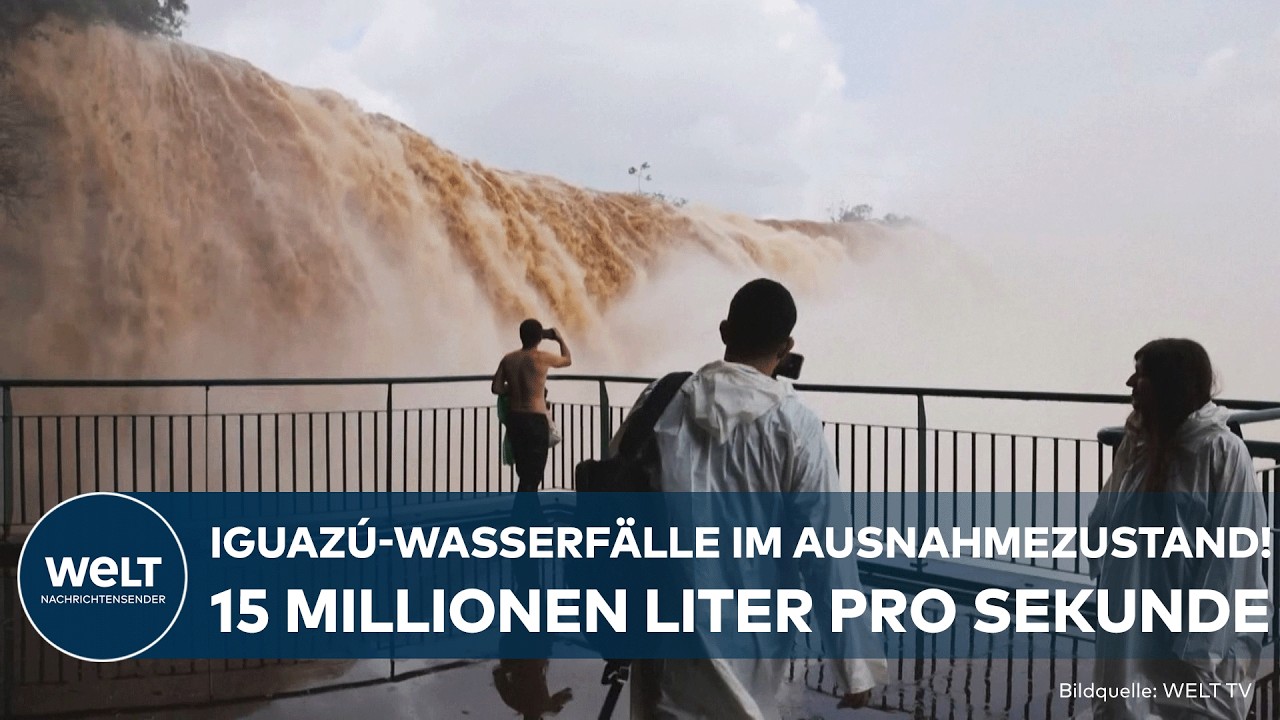 BRASILIEN: Heftiger Starkregen! Iguazú-Wasserfälle führen plötzlich zehnmal mehr Wasser als üblich
