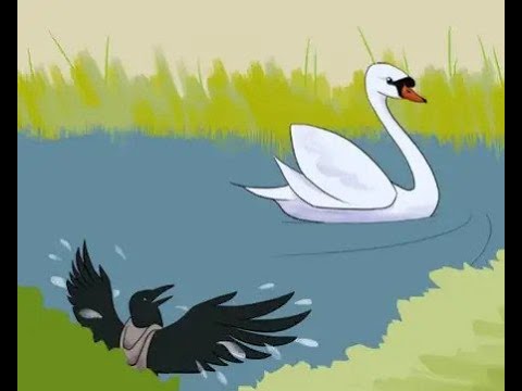 Persian Story: The Crow and the Swan with English Translation
