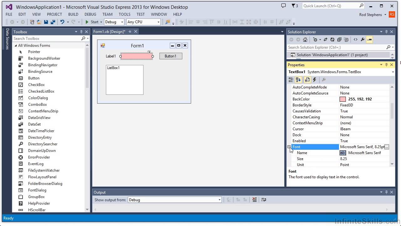 Visual Basic .NET Tutorial | Setting Properties At Design Time
