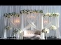 DIY Elegant White Floral Backdrop