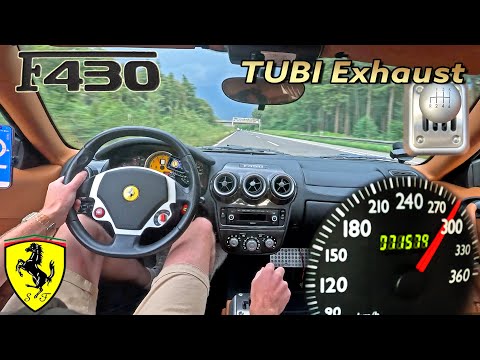 Ferrari F430 *MANUAL* with TUBI EXHAUST SCREAMING on the AUTOBAHN!