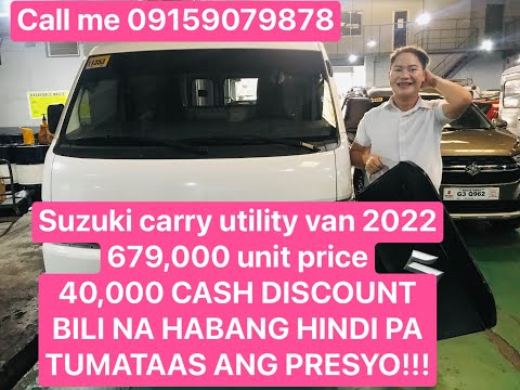 Brand new Suzuki carry utility van 2022 model. #rammelgonzales #carry #suzukiphilippines