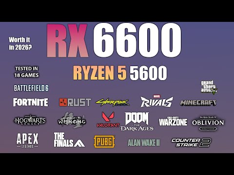 RX 6600 + Ryzen 5 5600 Test in 18 Games – RX 6600 Gaming