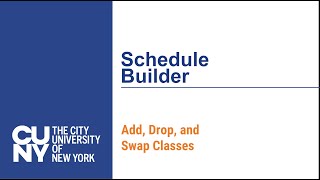 Add, Drop, Swap Classes