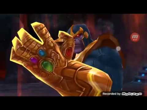 Marvel Future Fight Tier 2 Enchantress vs Infinity Thanos (No Strikers)