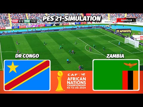 LIVE🔴| DR Congo vs Zambia - African Nations Championship Simulation | PES 21 Simulation