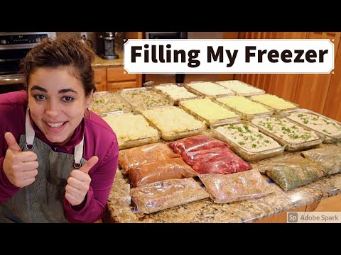 Filling My Freezer with 21 Homemade Freezer Meals All From Scratch!