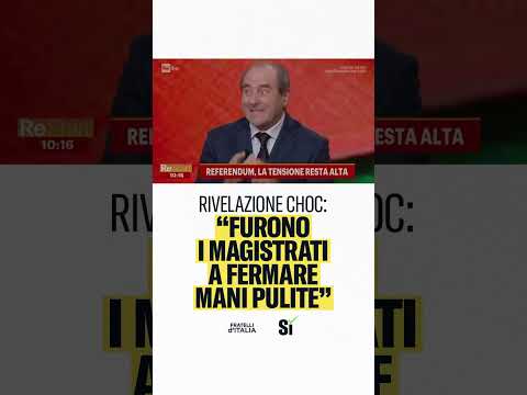 Le rivelazioni di Di Pietro dimostrano quanto sia urgente riformare la giustizia.