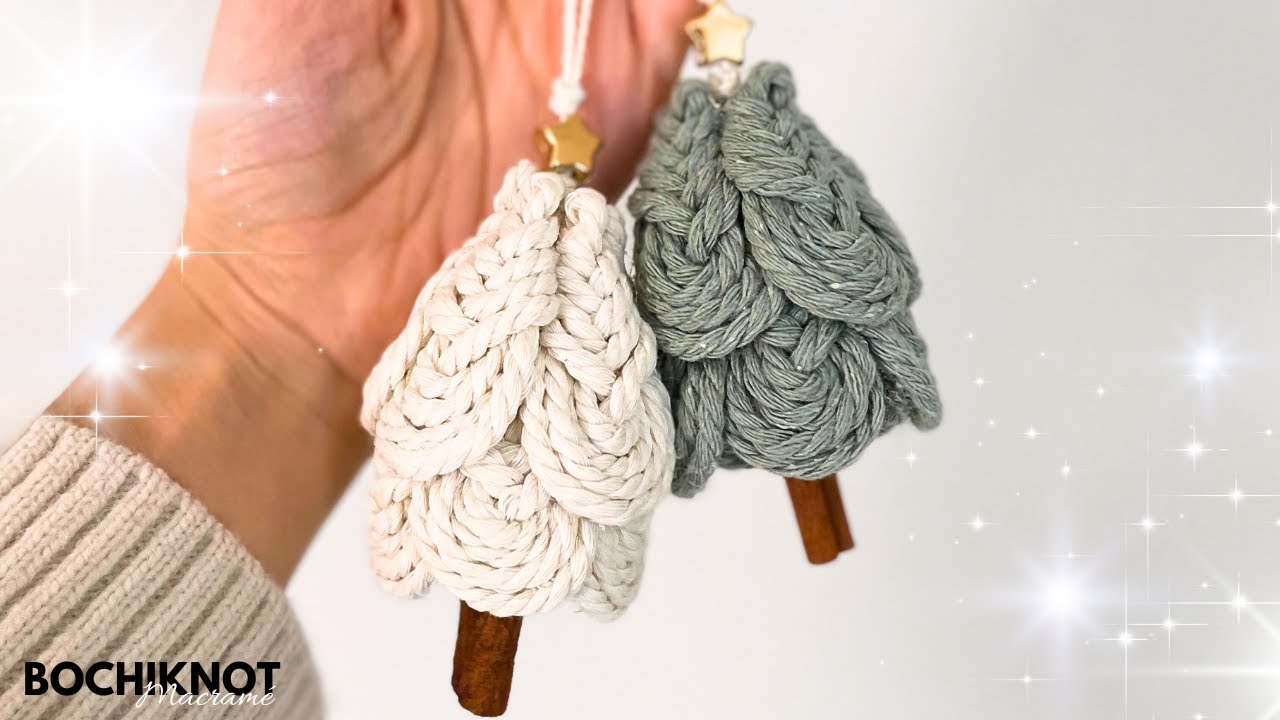 Watch the macramé Christmas tree tutorial video