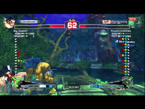 Big_Hawk97 (E.Honda) Vs PoopOn3rdStrike (Blanka) SSF4 AE Ranked Matches - PSN