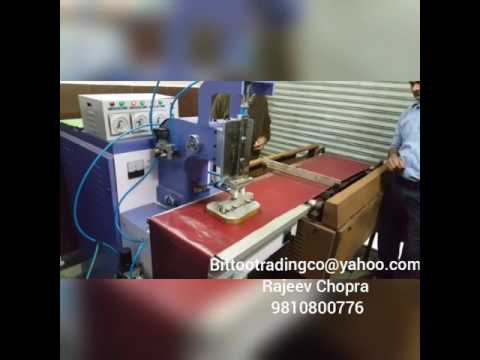 Demonstartion on high frequency pvc welding machine