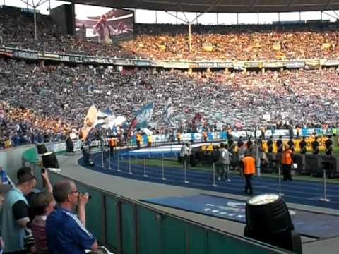 Königsblauer S04 beim Pokalfinale 2011 Schalke 04 gegen Duisburg