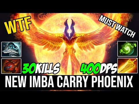New IMBA Hero 30Kills Insane 400 Damage Per Second Epic Carry [Phoenix] Amazing Build | DotA 2
