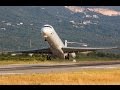 McDonnell Douglas MD-83 Pilot waving at me using reverse thrust - Unique! Tivat Airport