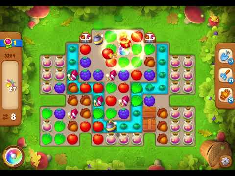 GardenScapes Level 3264 no boosters (16 moves)