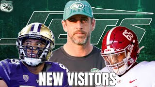 Jets Visit With Two More Offensive Linemen, Aaron Rodgers Throwing Passes! | New York Jets News