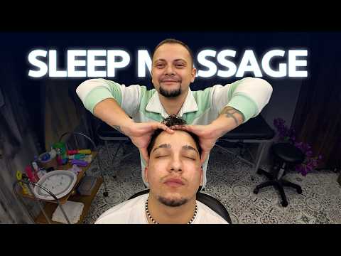 MASSAGE THERAPY FOR Sleep Relief | Asmr Head Massage by Asmr Barber