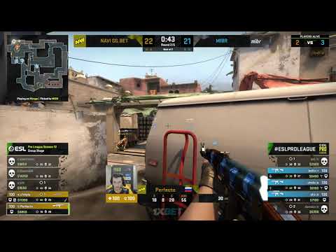 s1mple INSANE 4k with awp in OT vs. MIBR @mirage | ESL Pro League Season 13