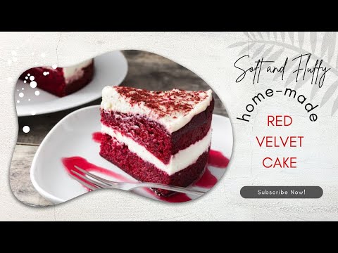 home-made red velvet cake | recipe by yumna waqar
