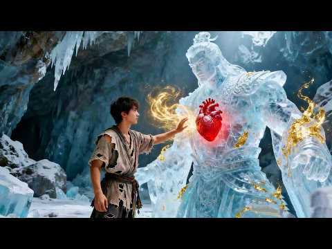 Boy enters cave, frees frozen war god, gains power—youngest master born.