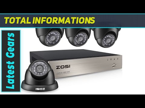 ZOSI 8 Channel 1080P HD-TVI Surveillance System with Night Vision Dome Cameras